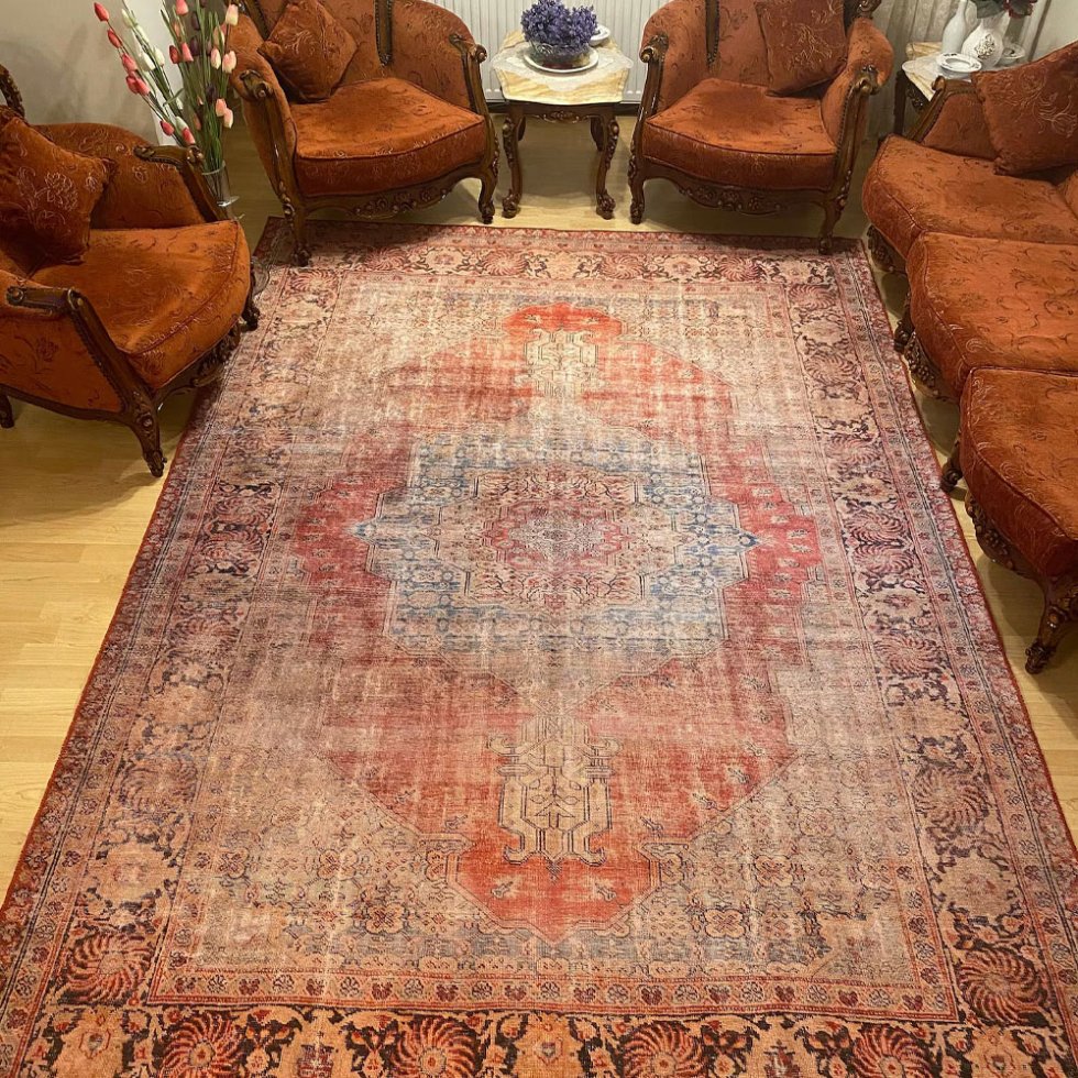 Alfombra lavable turca de estilo antiguo