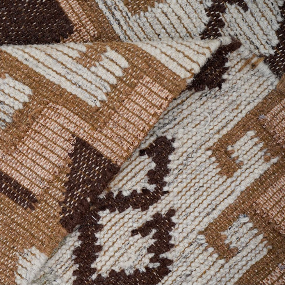 Alfombra kilim beige antigua de estilo vintage