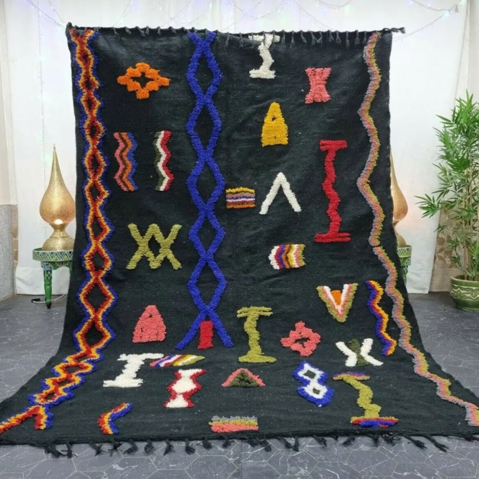 Tapiz de algodón negro