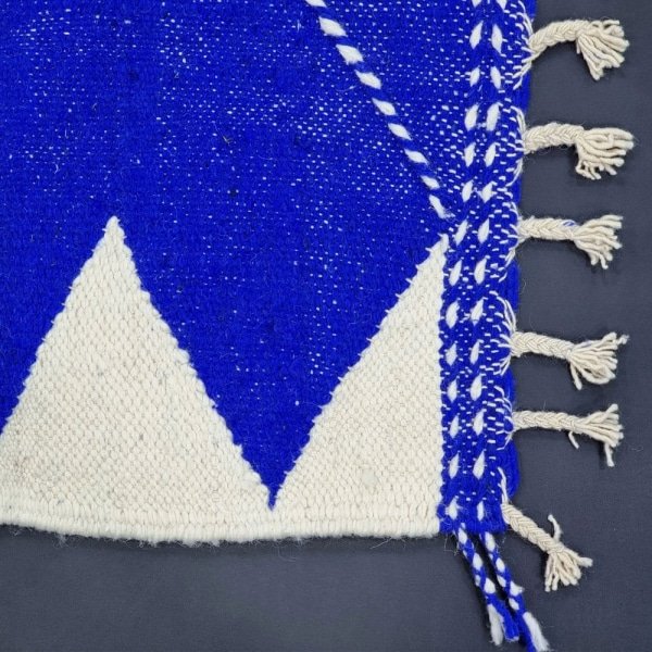 Alfombra kilim marroquí azul