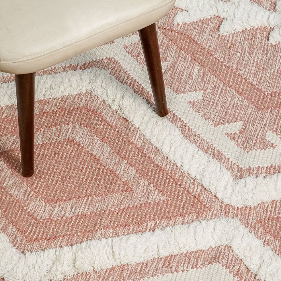 Alfombra suave kilim rubor