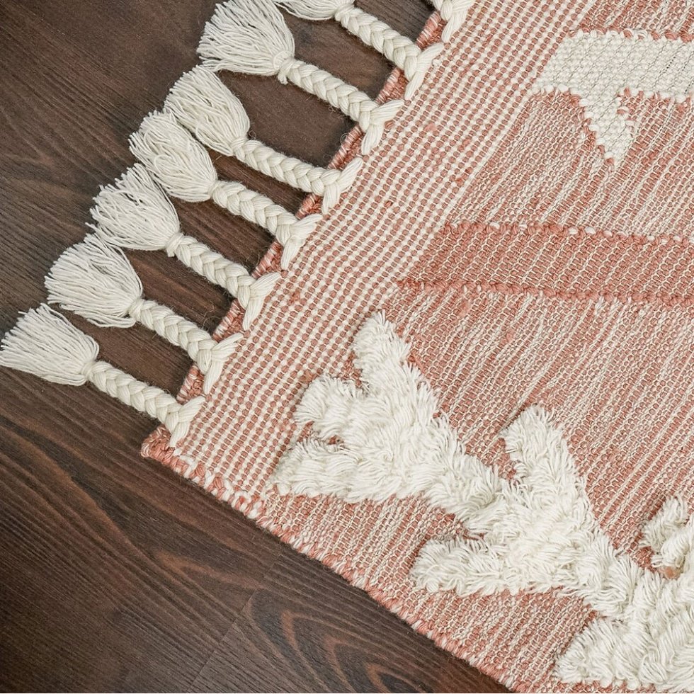 Alfombra suave kilim rubor