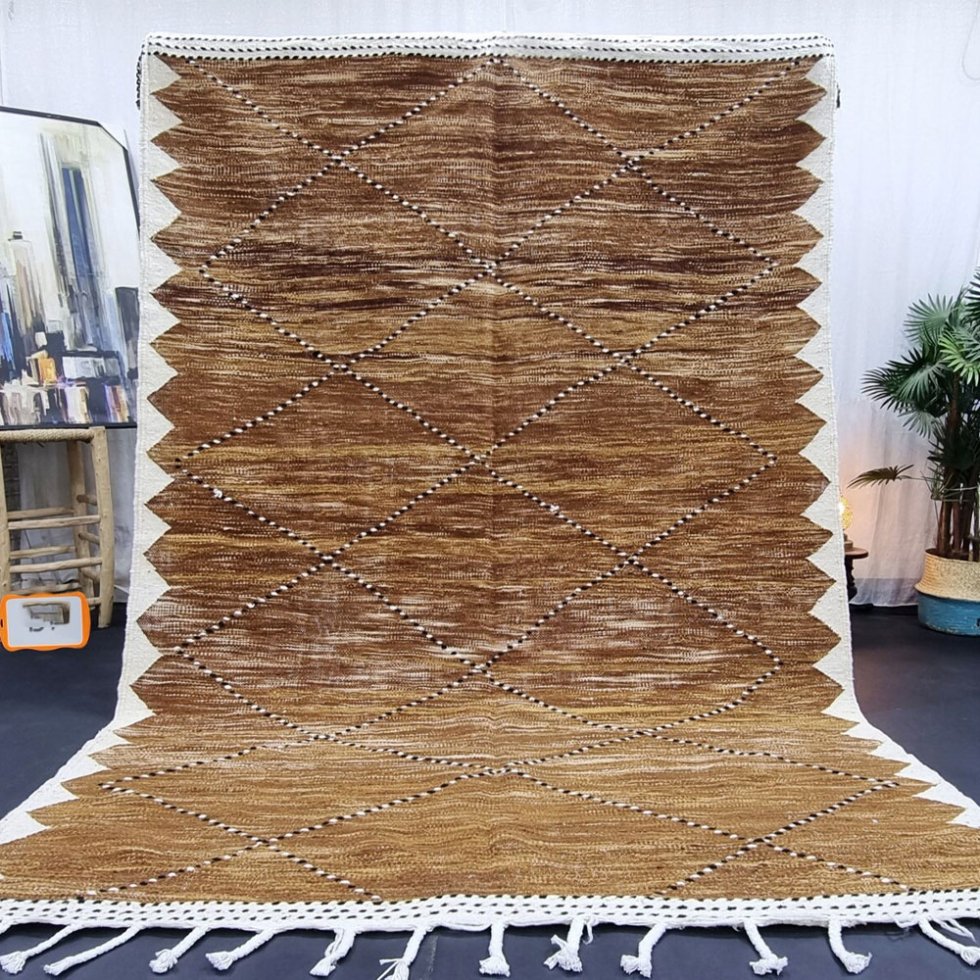 Alfombra bereber kilim marrón