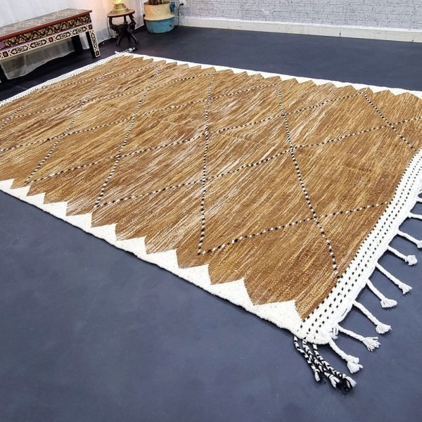 Alfombra bereber kilim marrón
