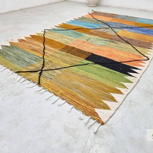 Alfombra kilim marroquí de colores