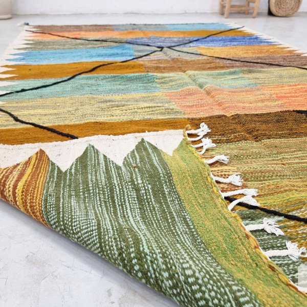 Alfombra kilim marroquí de colores