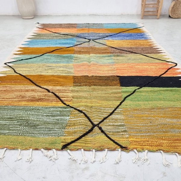 Alfombra kilim marroquí de colores