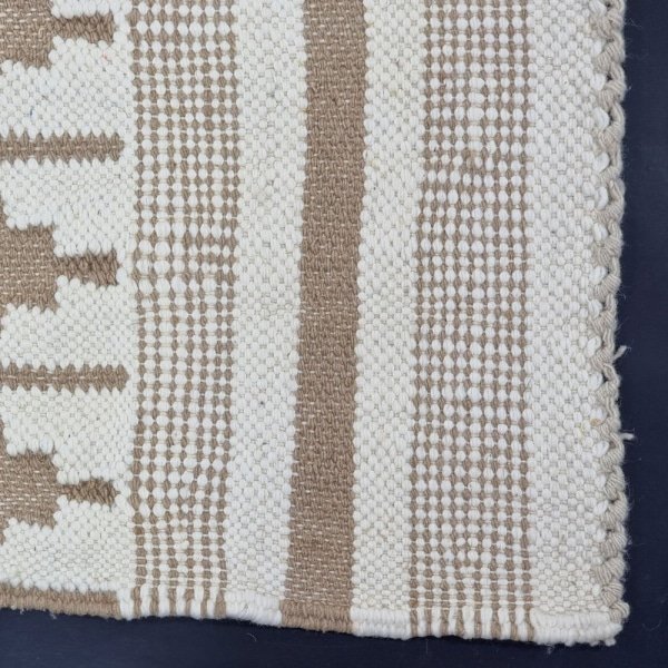 Alfombra kilim marroquí crema