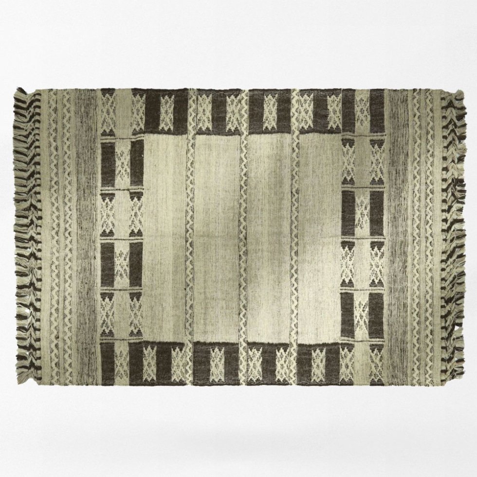 Kilim indio gris moderno geométrico