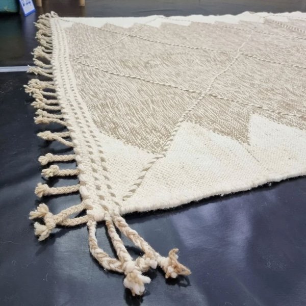 Alfombra marroquí kilim beige