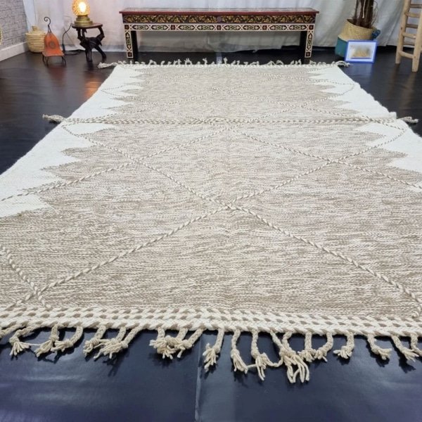 Alfombra marroquí kilim beige