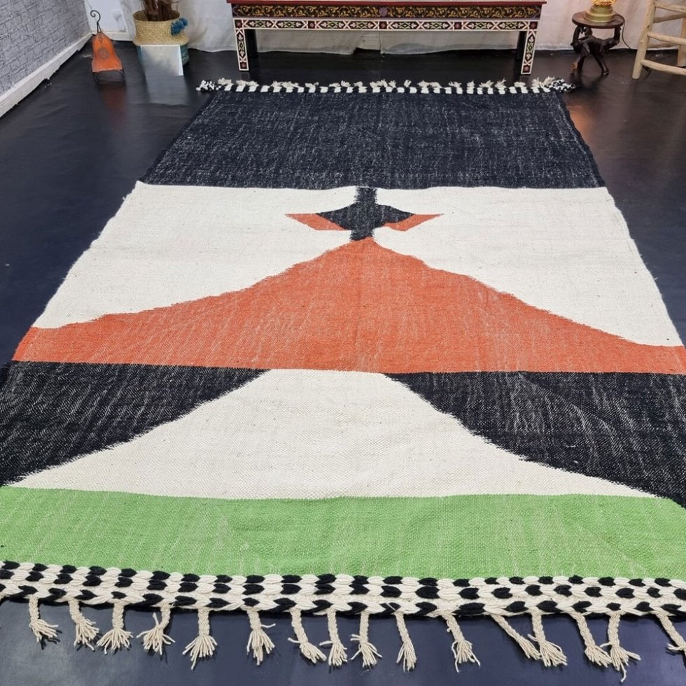 Alfombra bereber kilim étnica moderna