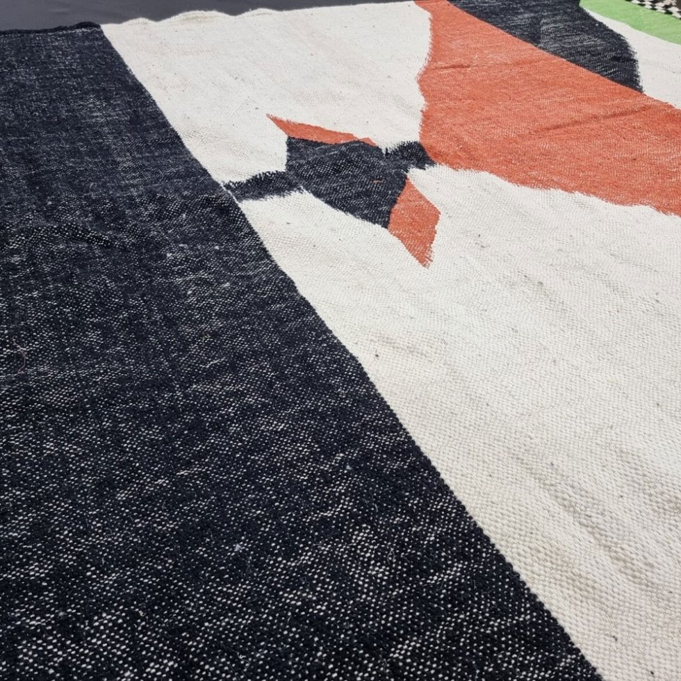 Alfombra bereber kilim étnica moderna