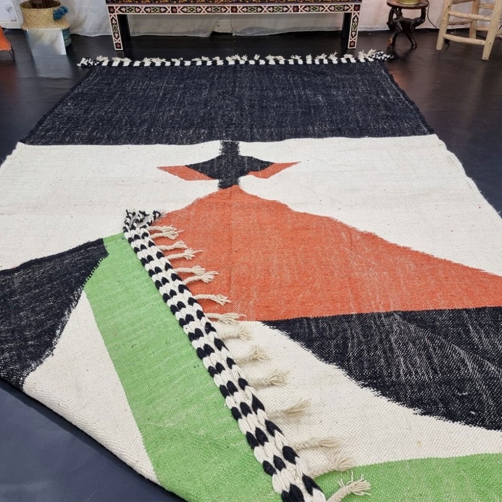 Alfombra bereber kilim étnica moderna