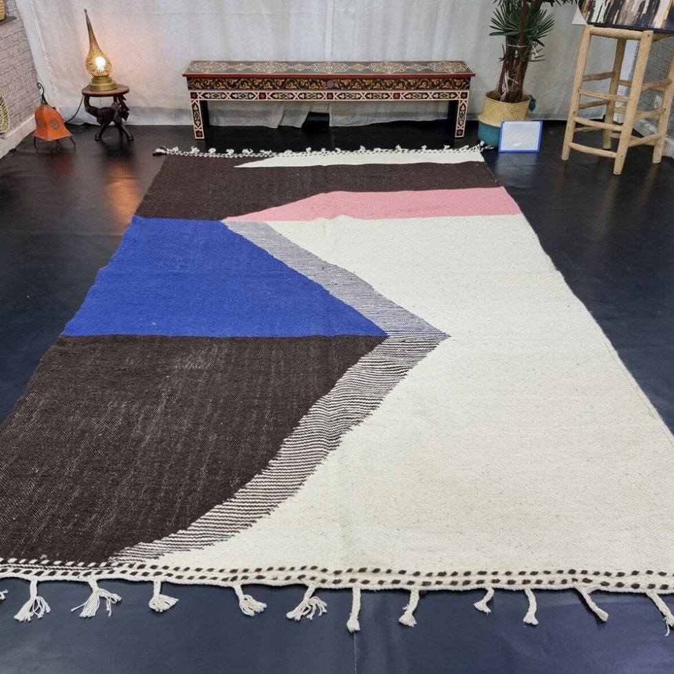 Alfombra kilim marroquí geométrica moderna