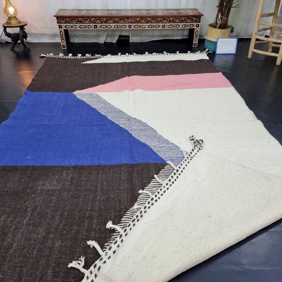 Alfombra kilim marroquí geométrica moderna