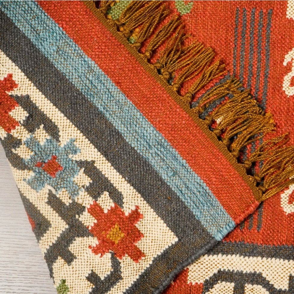 Alfombra kilim de estilo nativo americano