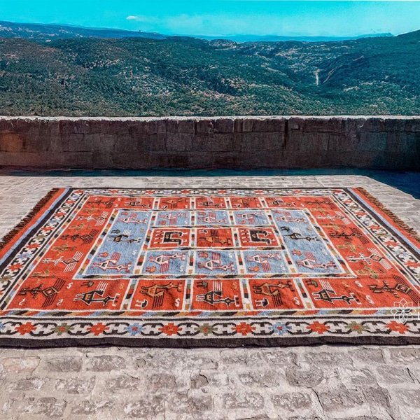 Alfombra kilim de estilo nativo americano - Imagen 2