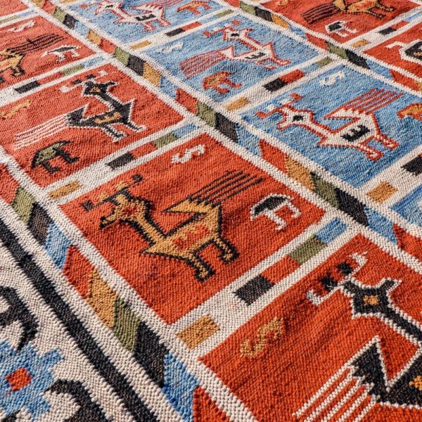 Alfombra kilim de estilo nativo americano - Imagen 3