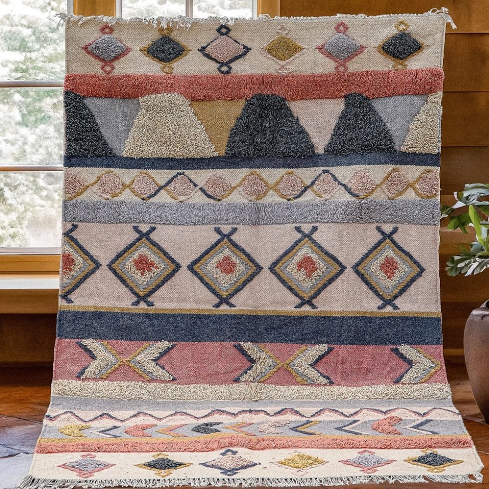 Alfombra Kilim Pastel Natural