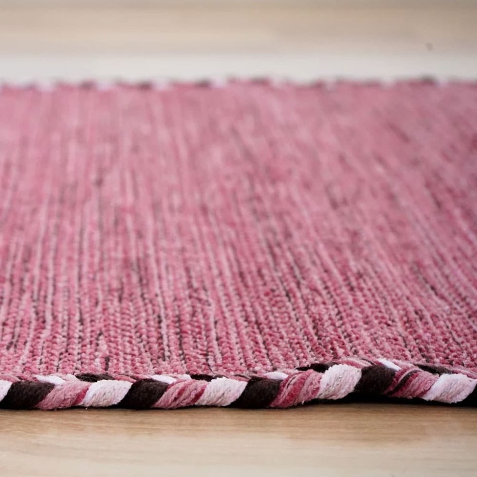 Alfombra india kilim rosa
