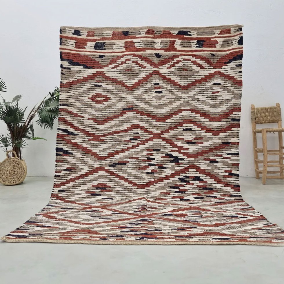 Tapiz kilim marroquí de estilo vintage