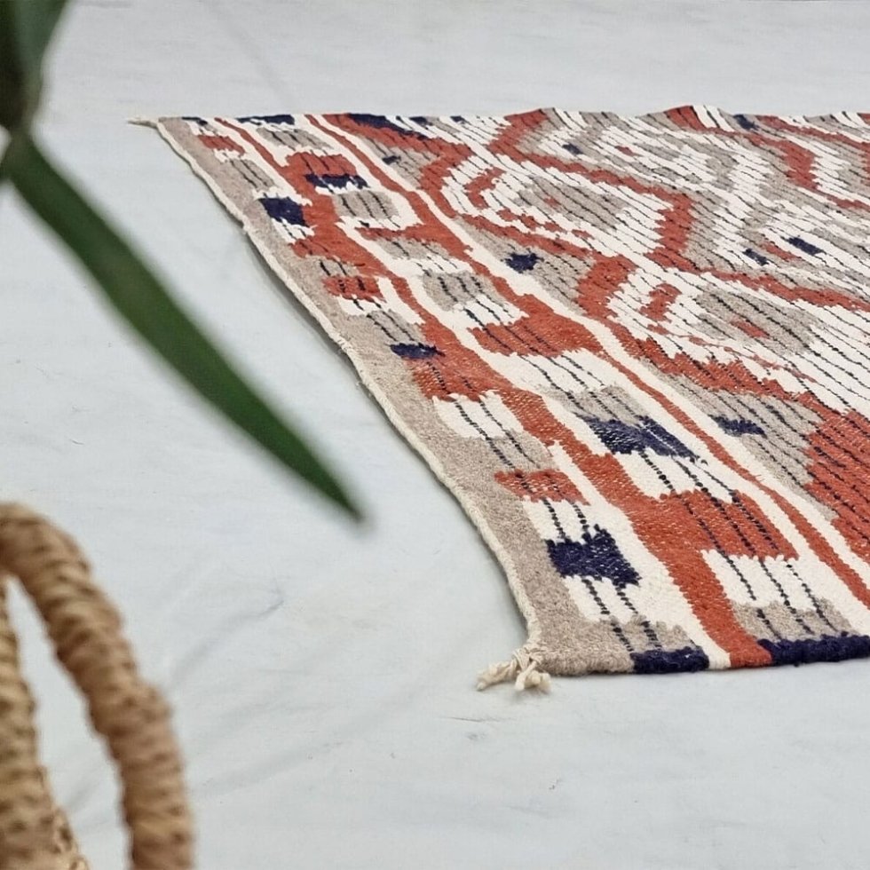 Tapiz kilim marroquí de estilo vintage