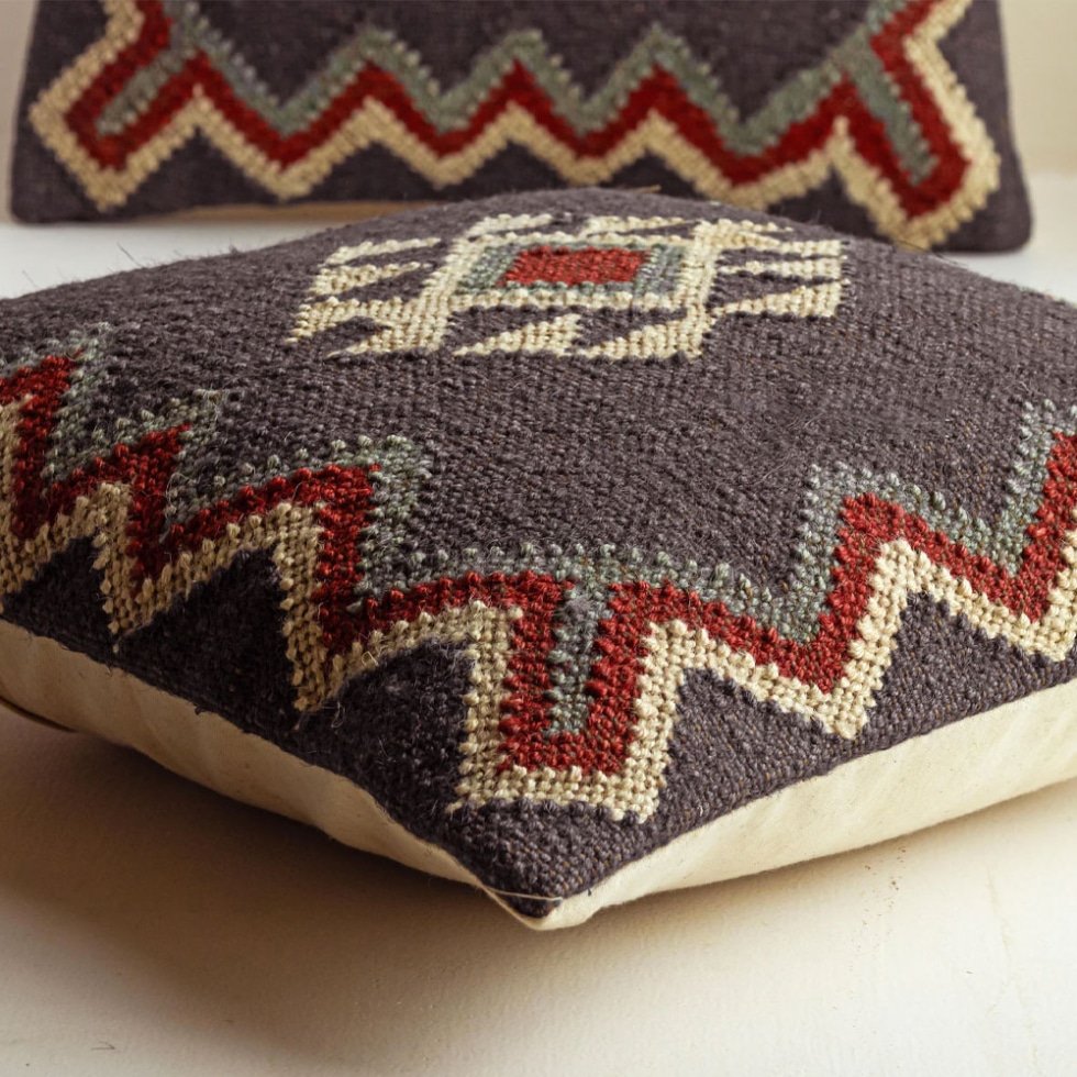 Funda de cojín kilim 22x22