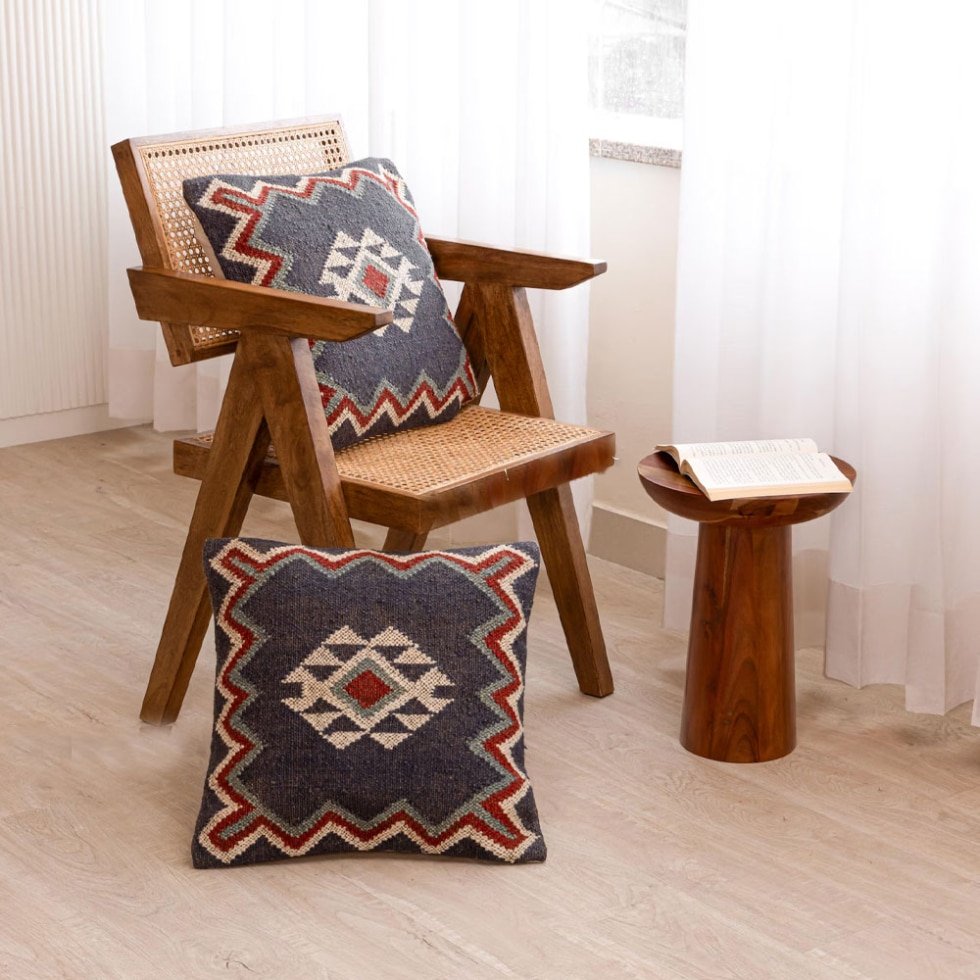 Funda de cojín kilim 22x22