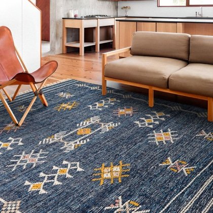 Alfombras kilim azules