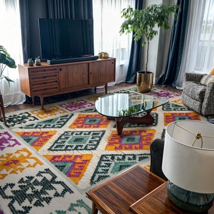 Alfombra kilim verde