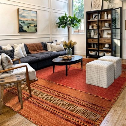 Alfombras kilim naranjas