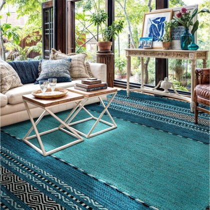 Alfombras kilim turquesas