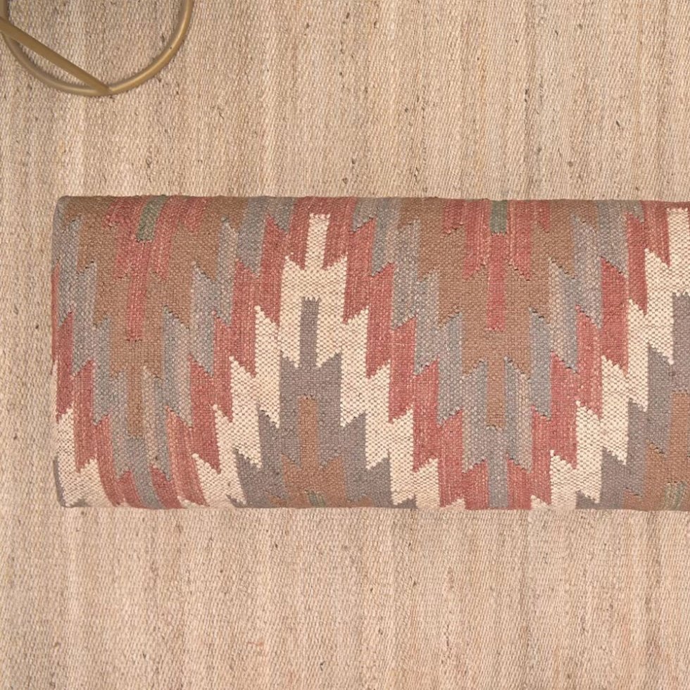 Banco otomano chevron kilim diamante