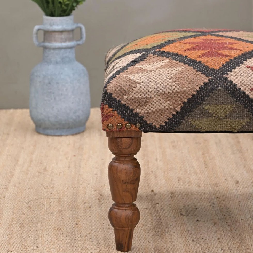 Taburete otomano Diamond Kilim