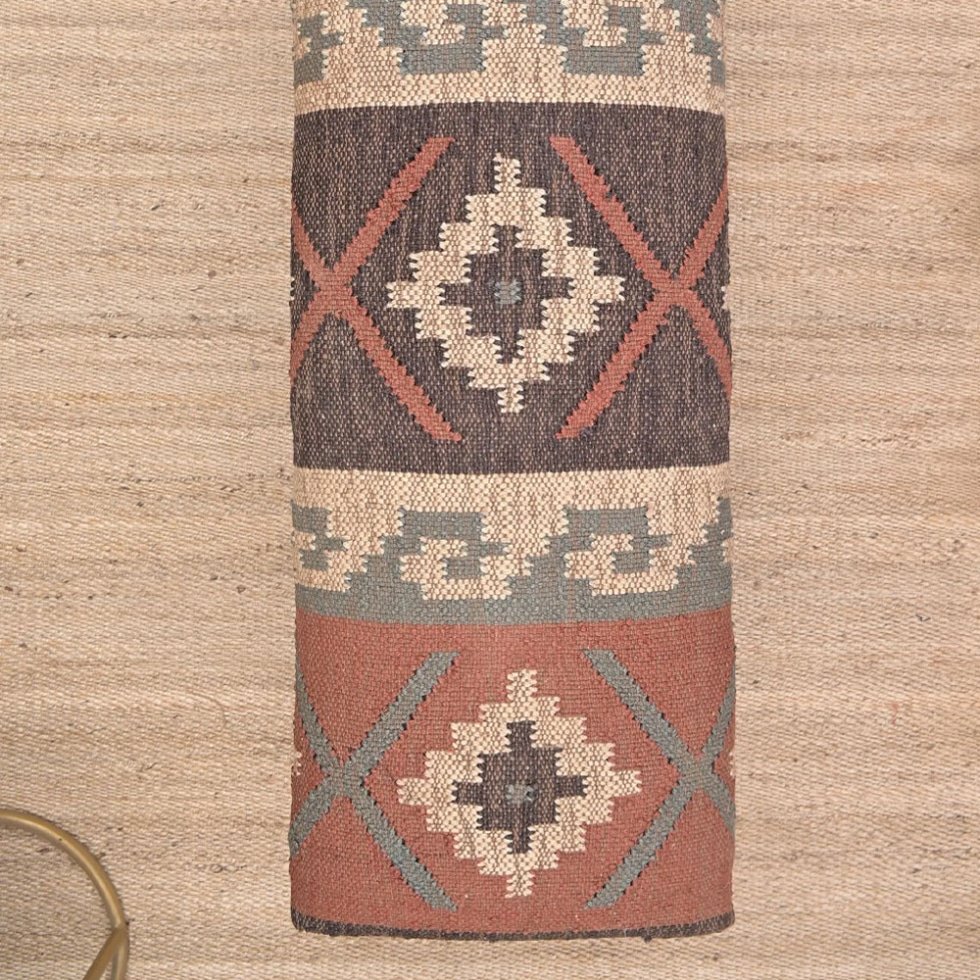 Banco otomano oriental de lana yute kilim