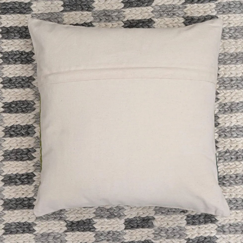 almohada kilim 20x20 verde y beige