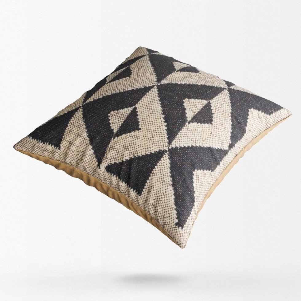 Cojines kilim en blanco y negro