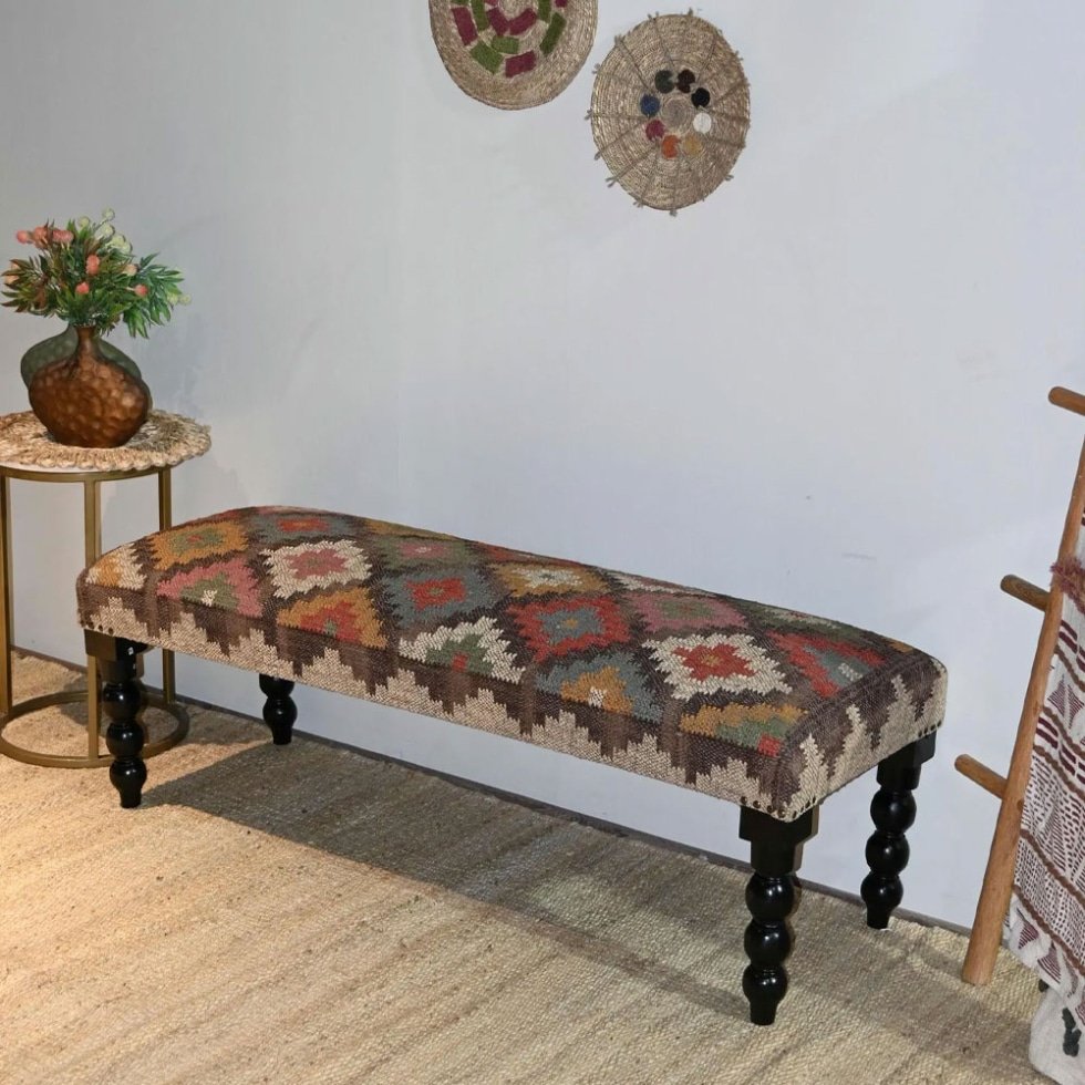 Banco otomano kilim diamante multicolor